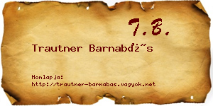 Trautner Barnabás névjegykártya
